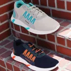Sports Shoes for Men, Pack of 2, Grey & Blue 