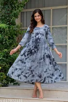 Rayon Kurti for Women, Grey 