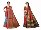 Women's Printed Saree with Unstitched Blouse 