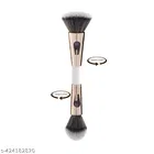 4 in 1 Travel Brush with Foundation Brush, Powder Brush, Eyeshadow Blending Brush & Flat Brush | Soft Bristles Makeup Brushes Set for Women