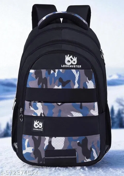 Polyester Backpack for Men & Women, Black