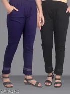 Cotton Lycra Trousers for Women 