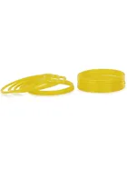 Glass Bangle Set for Women (Yellow, 2.2) (Pack of 12)