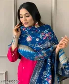 Georgette Embroidered Kurta Set for Women 