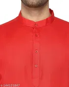 Solid Mandarin Neck Kurta for Men 
