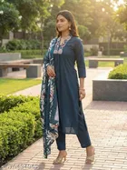 Printed A-line Kurta Set for Women 