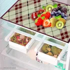 KANUSHI Industries® Washable Easy To fold-able Fridge Multi Purpose Mats/ Fridge Mats Set Of 6 / Refrigerator Mats Set