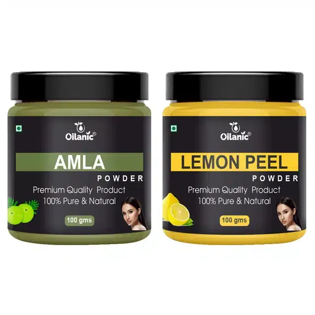 Natural Amla & Lemon Peel Powder for Skin & Hair (Pack of 2, 100 g)