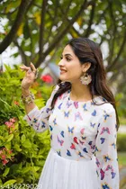 Abstract Printed Georgette Kurti for Women 