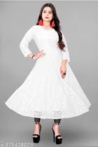 Net Kurti for Women,  White  