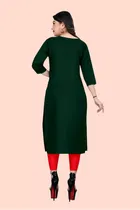 Crepe Solid Kurtis for Women 