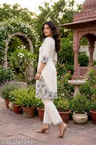 Embroidered Straight Kurta Set for Women 