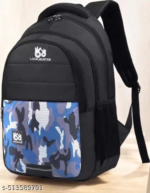 Polyester Backpack for Men & Women, Black