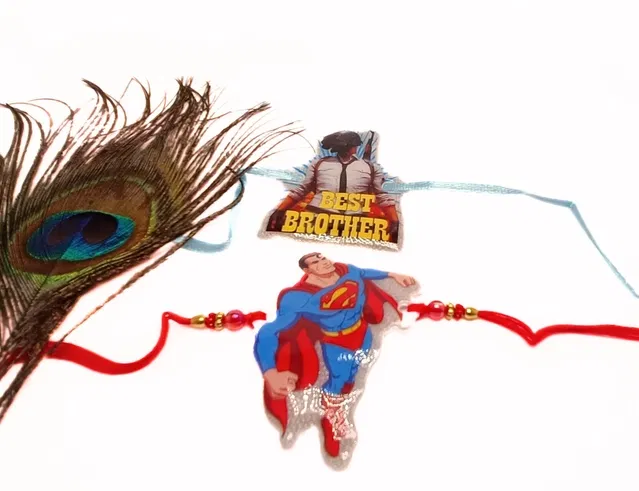 Thread Rakhi for Raksha Bandhan (Multicolor, Pack of 2)