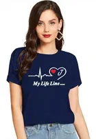 Half Sleeves Printed T-shirt for Women & Girls 