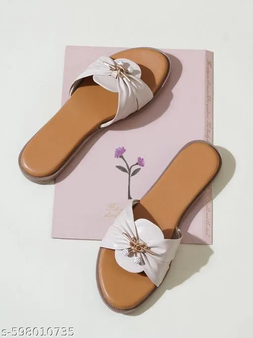 Shoetopia Brown Flat Sandals Size IND-5