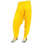Viscose Rayon Solid Patiala for Women (Yellow, 2XL)
