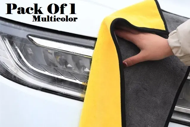 Microfiber Thick Lint & Streak-Free Multipurpose Cleaning Clothes (Multicolor, Pack of 1)