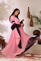 Fit and Flare Solid Maxi Dress for Women 