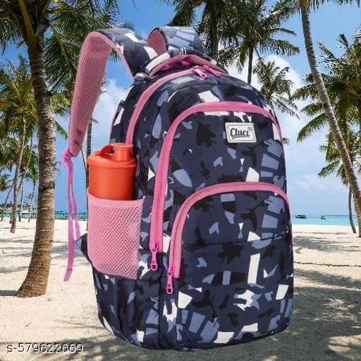 Polyester Backpack Bag, Black