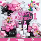 Rainbow Theme 1st Happy Birthday Decoration,Multicolour,Set Of 1