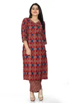 Cotton A-Line Kurti with Pant 