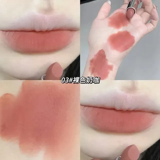 Gege Bear Matte Velvet Glaze Silky Non-Stick Advanced Color Rendering Lipstick (Multicolor)