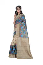Khadi Silk Printed Saree for Women 