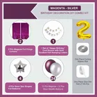 2nd Happy Birthday Balloon Decoration Kit, Magenta, Set of 1