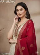 Silk Blend Punjabi/All Over Suits for Women 