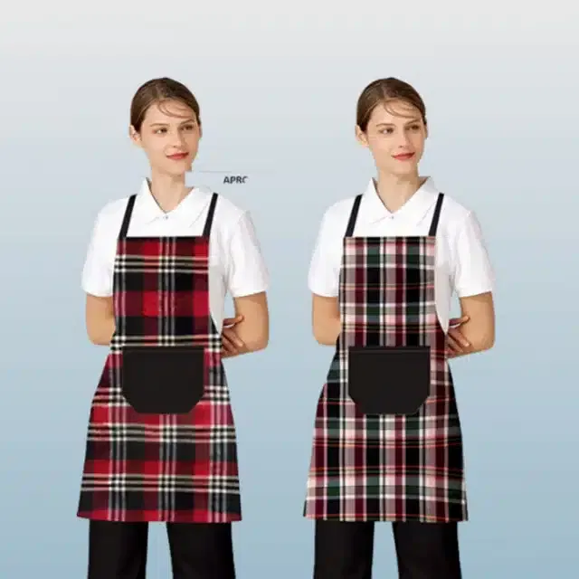 Cotton Kitchen Aprons (Multicolor, Pack of 2)