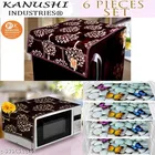 KANUSHI Industries® 1 Pc Microwave/Oven Top Cover + 1 Pc Fridge/Refrigerator Top Cover + 4 Fridge Mate