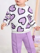 Cotton Blend Printed Clothings Set for Girls,  