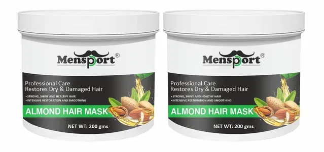 Mensport Almond Protein Hair Mask (200 g, Pack of 2)