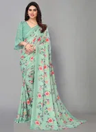 Georgette Printed Saree for Women 