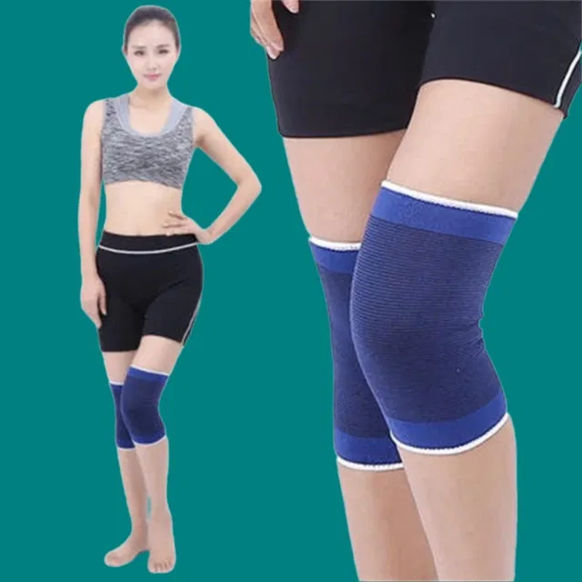 Polyester Solid Knee Sleeves for Women (Blue, Set of 1)