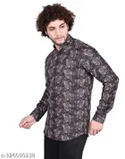 Cotton Blend Printed Short Kurta for Men, Multicolor 