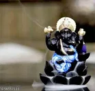 Lord Ganesha Water Fountain with 10 Smoke Backflow 