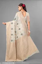 Cotton Linen Zari Woven Saree for Women 