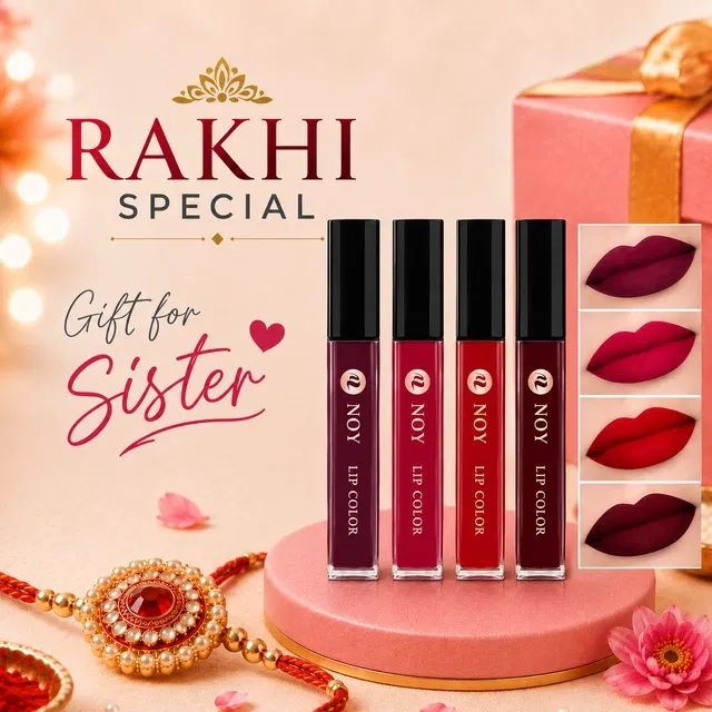 NOY Liquid Matte Lipstick Pack of 4 | Gift for Sister | Rakhi Special