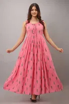 Rayon Printed Anarkali Kurti for Women 