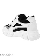 Solid Synthetic Sneakers for Girls 