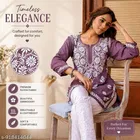 Chikankari Embroidered Short Kurti for Daily/Office Wear for Women 