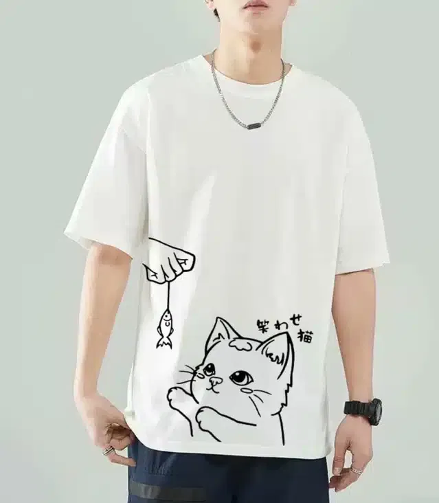 Half Sleeves T-Shirt for Men (White, L)