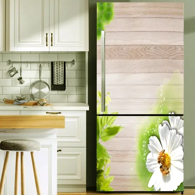 Vinyl Wallpaper Sticker for Fridge Door (Multicolor, 60x160 cm)