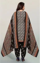 Floral Crepe Punjabi Suit Material for Women 