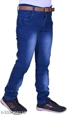 Denim Jeans for Boys (Blue, 8-9 Years)