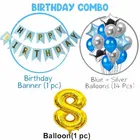 8th Happy Birthday Balloon Decoration Kit, Blue, Set of 1