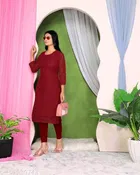 Net Kurti for Women,  Maroon  