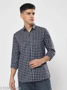 Polycotton Checked Shirts for Men, Multicolor 
